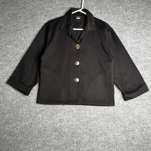 Sabaku Artwear Womens Black Cotton Twill Concho Button Western Jacket Small USA‎